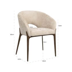 Eetkamerstoel Kenzi cream unicorn