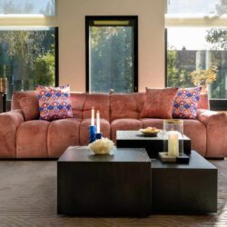 Afmetingen van Bank Charelle, 106 × 258 × 74 cm