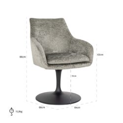 Eetkamerstoel Marlon thyme fusion swivel