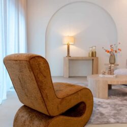 Lounge stoel Frankie cognac fusion