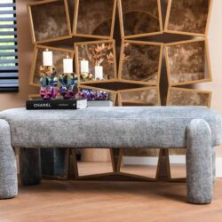 Zitgedeelte van de bank Holly, light blue chenille stof