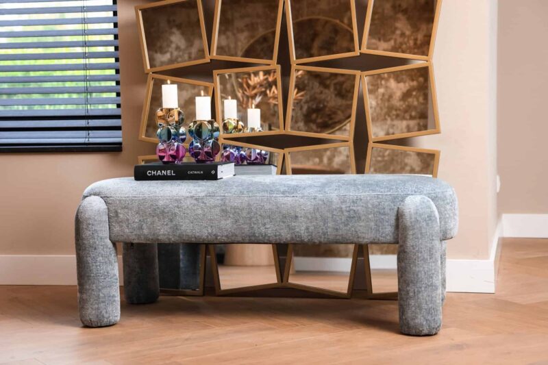 Zitgedeelte van de bank Holly, light blue chenille stof