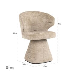 Eetkamerstoel Gatsbi desert fusion fire retardant