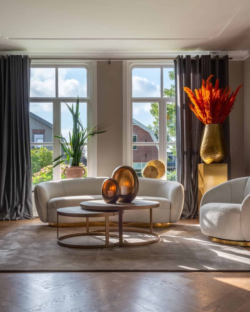 Salontafel Bloomville brass shagreen (Set of 2)