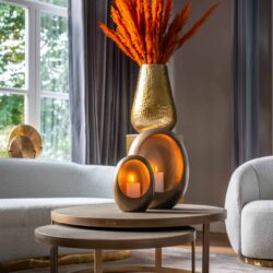 Salontafel Bloomville brass shagreen (Set of 2)