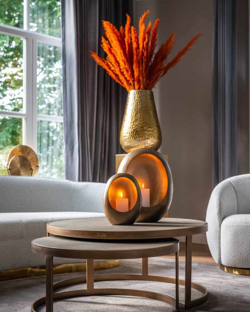 Salontafel Bloomville brass shagreen (Set of 2)