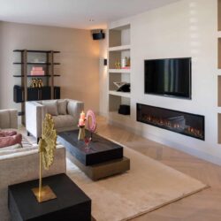 Bijzettafel Cambon, goud, eiken, afmetingen