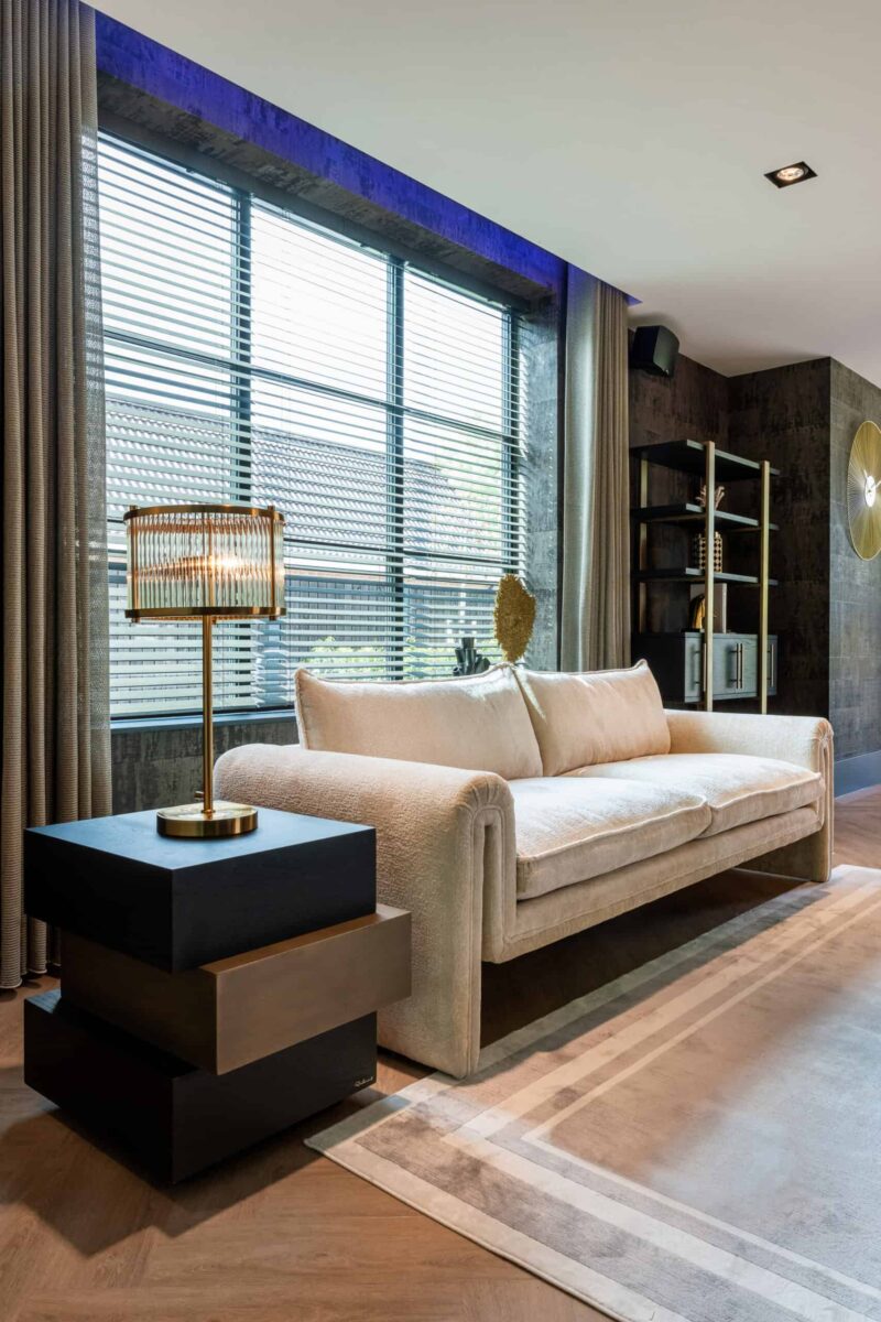 Bijzettafel Cambon, goud, eiken, kleur