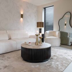 Salontafel Hampton dark brown 90Ø