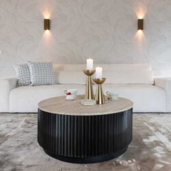 Salontafel Hampton dark brown 90Ø