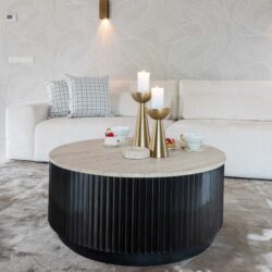 Salontafel Hampton dark brown 90Ø