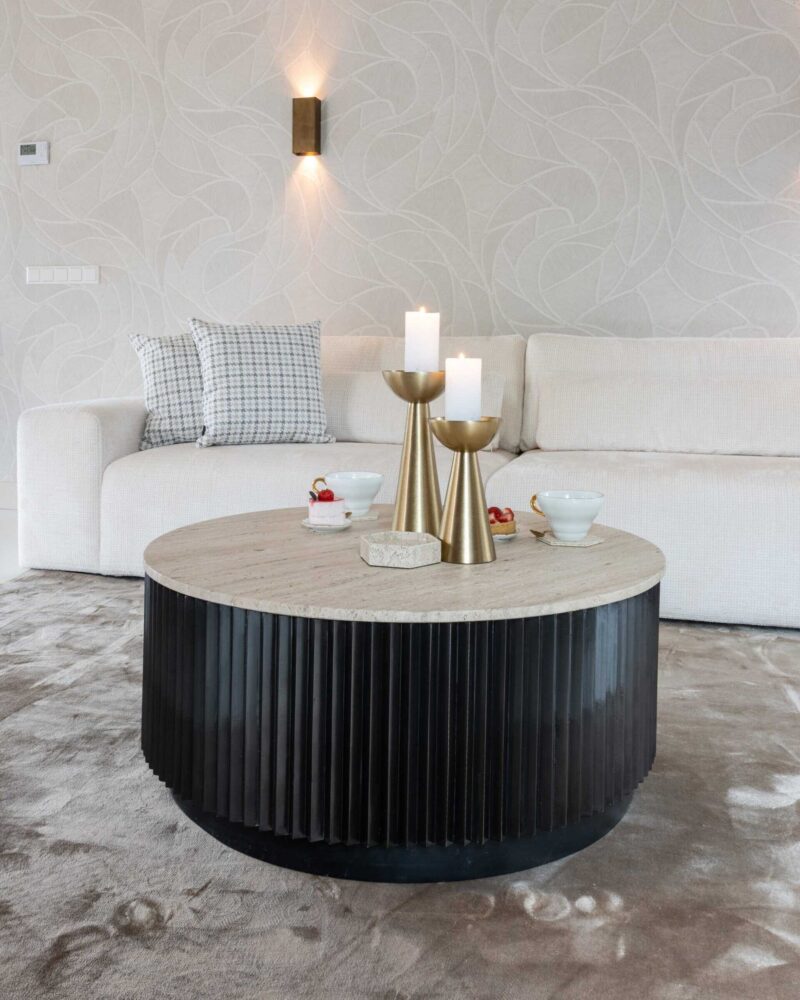 Salontafel Hampton dark brown 90Ø