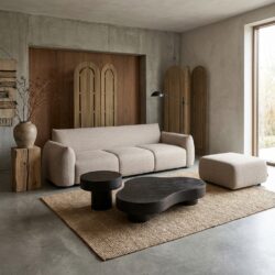 Bogor salontafel set dark coffee eikenfineer multiplex