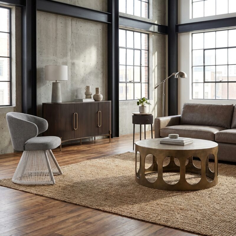 Salontafel Du Pont brushed gold