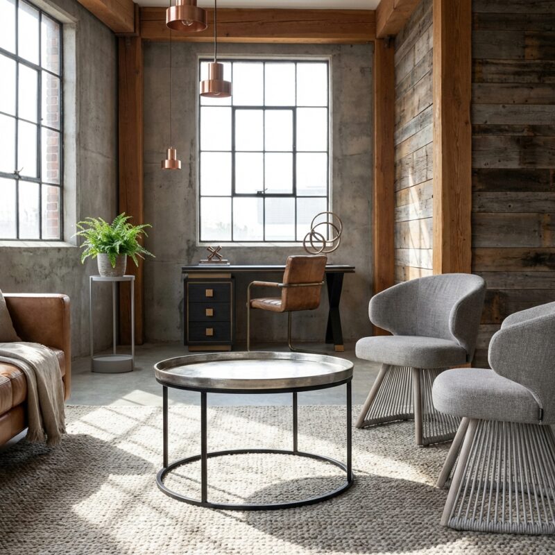 Salontafel Lyam silver 70Ø