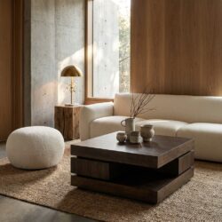 Salontafel Oakura brown 90×90