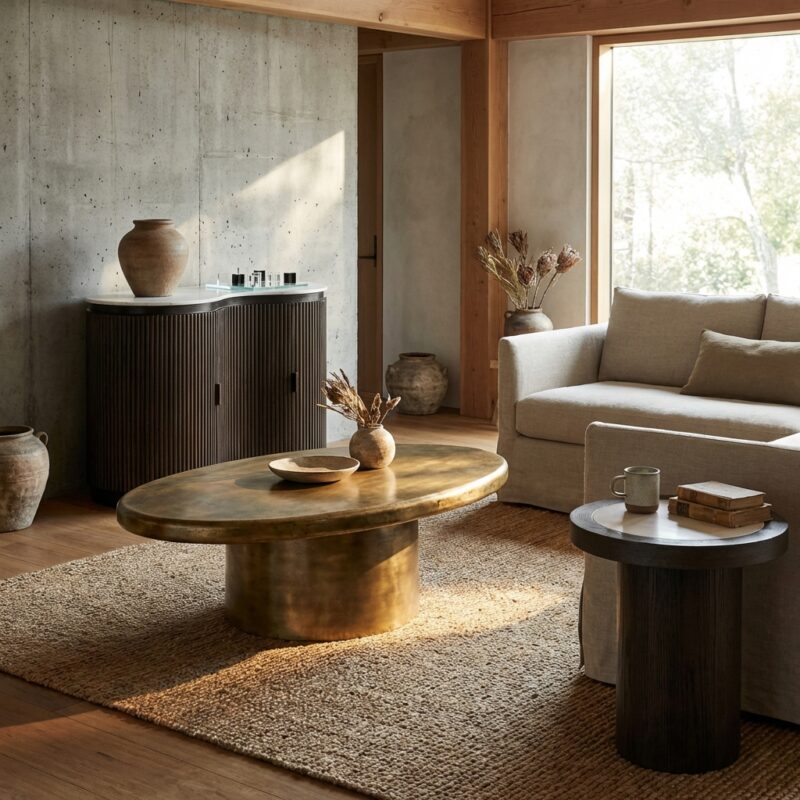 Salontafel Pulitzer brushed gold