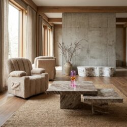 Salontafel Rashford Blush beige (Set of 2)