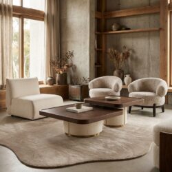 Salontafel Willox brown including glass (Set of 2)