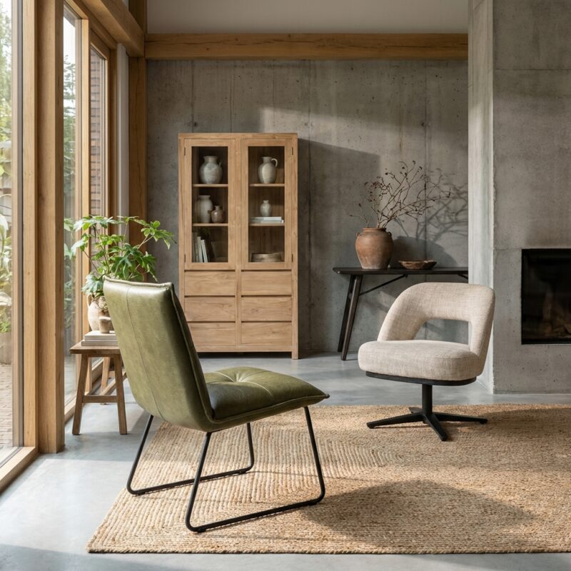 Seda Stoel - fabric Cherokee 13 green