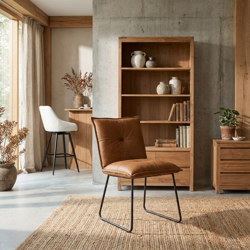 Seda Stoel - fabric Cherokee 8 cognac