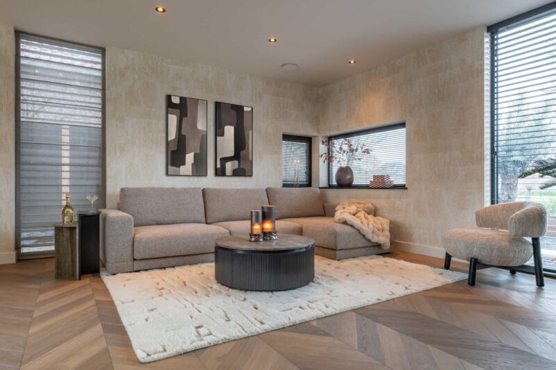 Bank Trentino cayenne brown 3,5-seater + lounge left or right