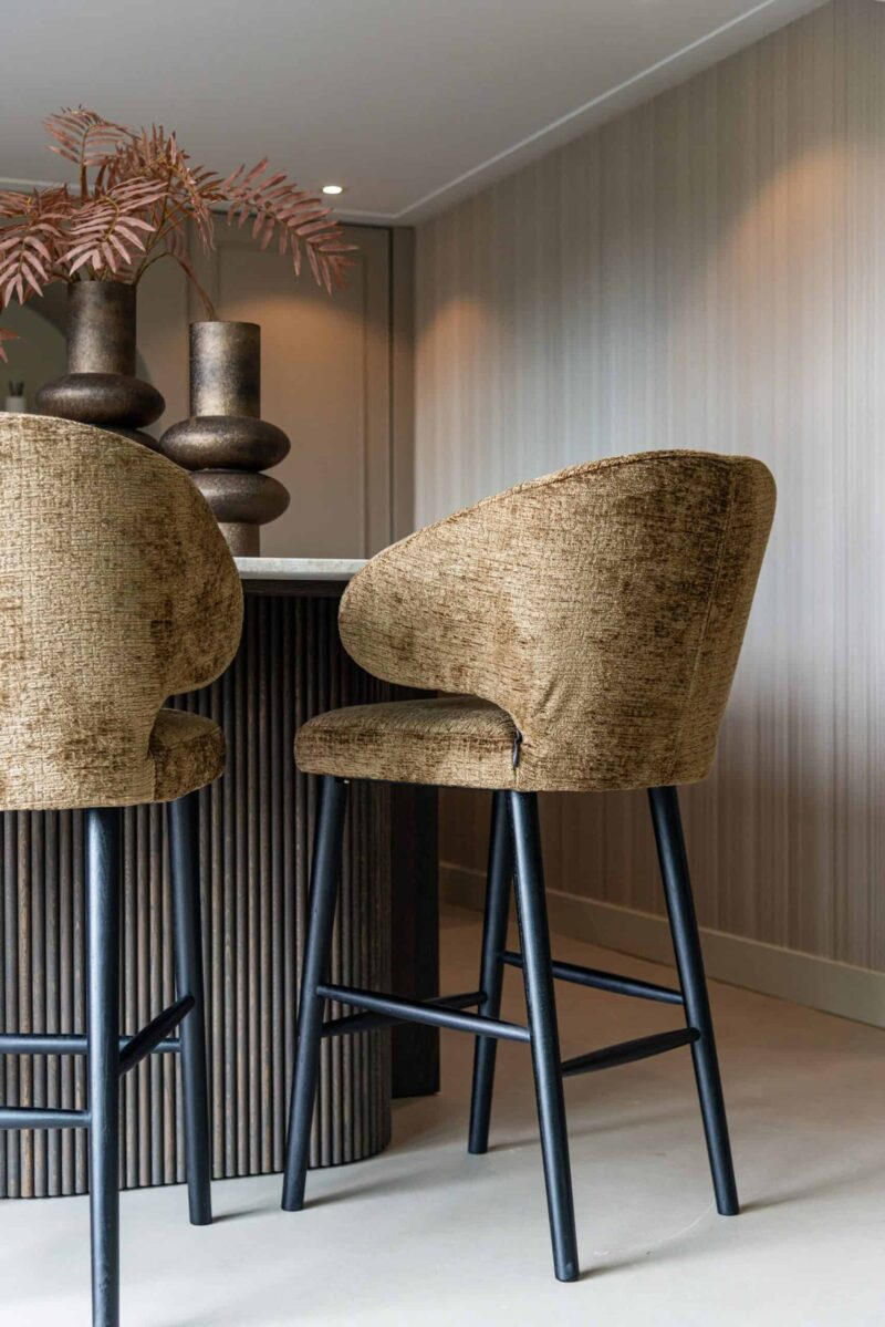 Barstoel Indigo old gold triangle