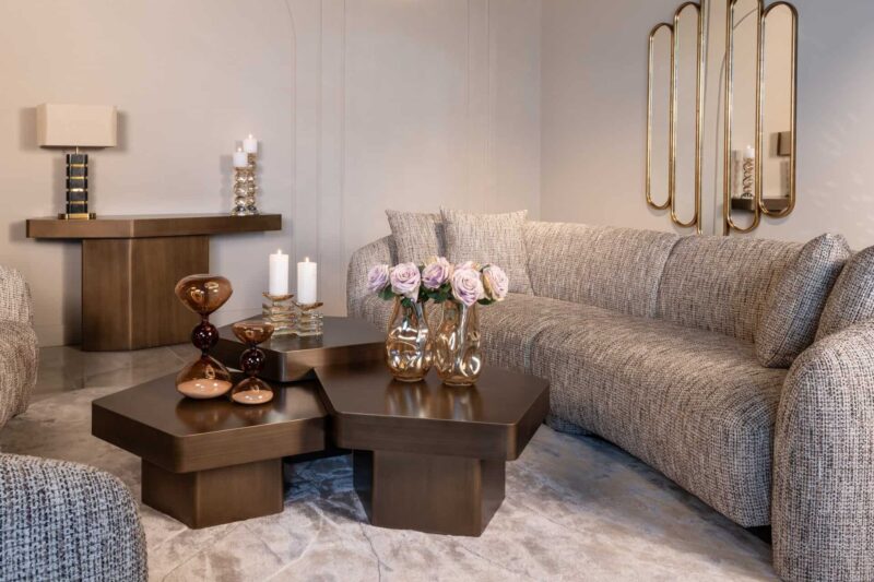 Bank met afneembare kussens en handgemaakte details