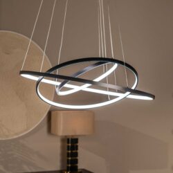 Amira hanglamp van boven, zwart aluminium, modern design