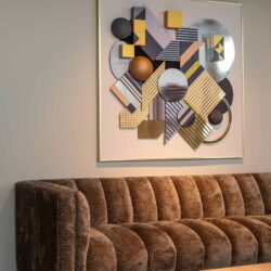 Wall art 3D Block black/gold