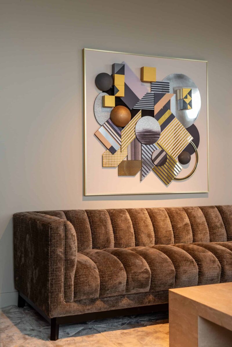 Wall art 3D Block black/gold