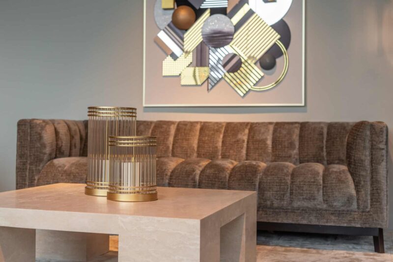 Wall art 3D Block black/gold