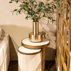 Bijzettafel Tivoli white (Set of 2)