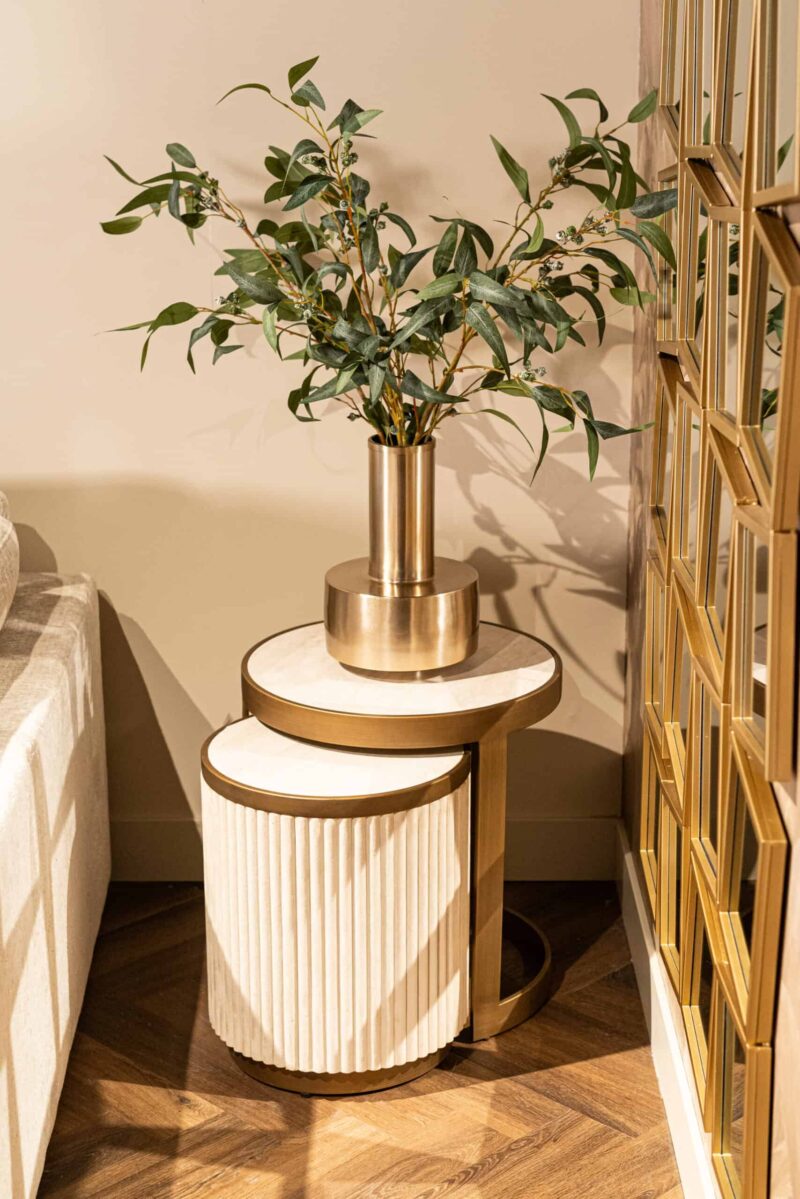 Bijzettafel Tivoli white (Set of 2)