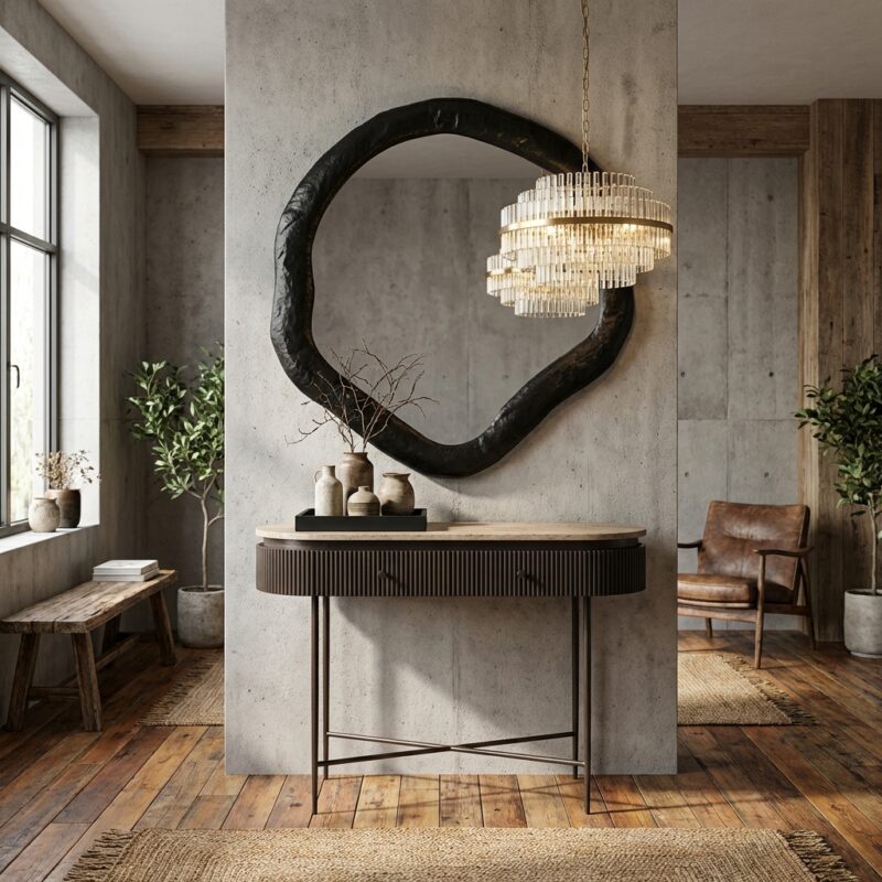 Spiegel Babet black veiligheidsglas ijzer mdf accessoire