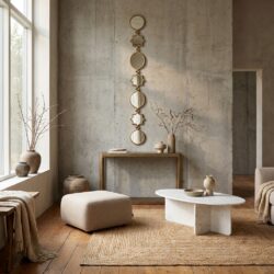 Gouden spiegel Babice gold met ijzeren frame en glazen ronde spiegel