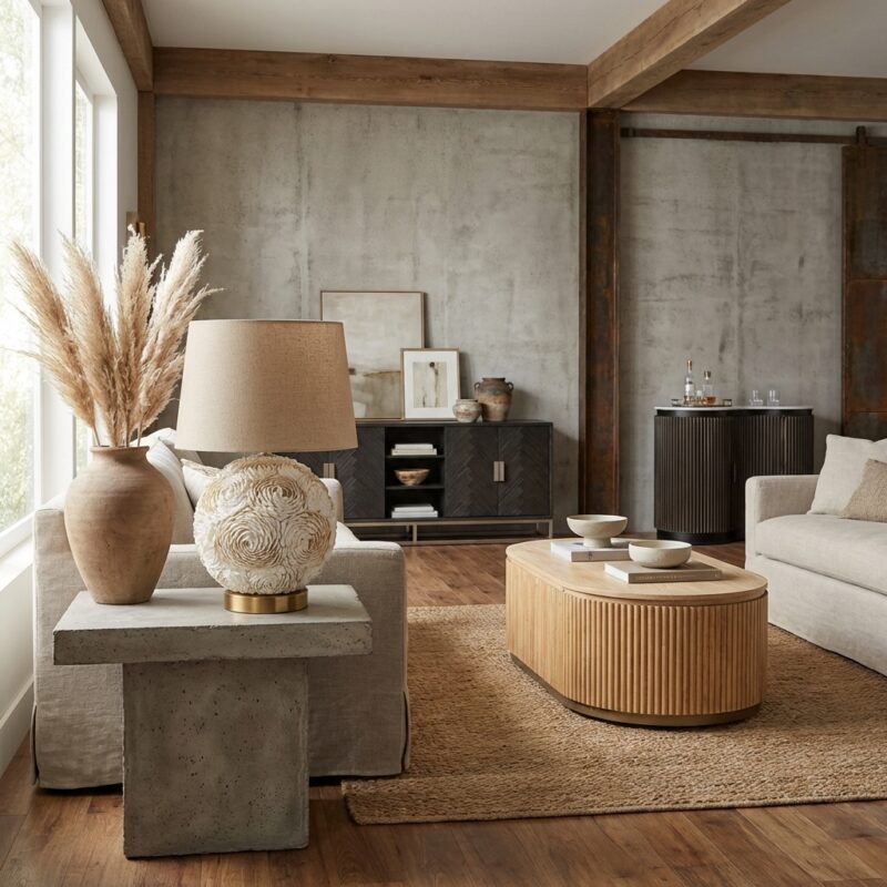 Tafellamp Jamie white, goud en wit, handgemaakt, ijzer en stof