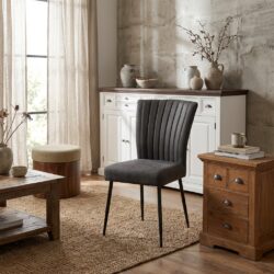 Toledo Stoel - fabric Savannah anthracite