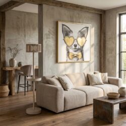 Wall art Bodhy black/gold, modern en elegant interieuraccessoire