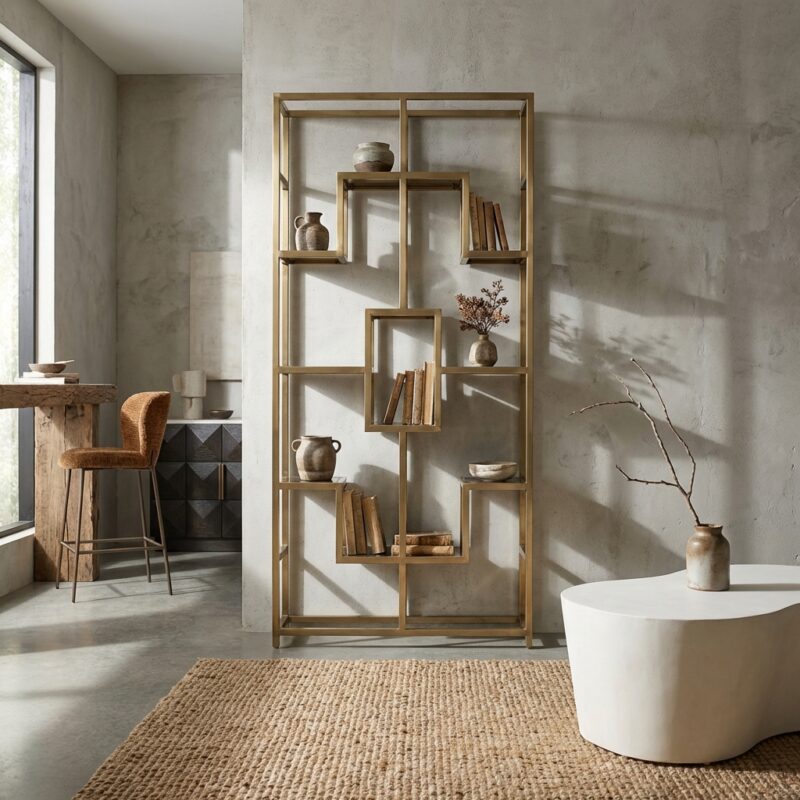 Wandkast Magnus brushed gold