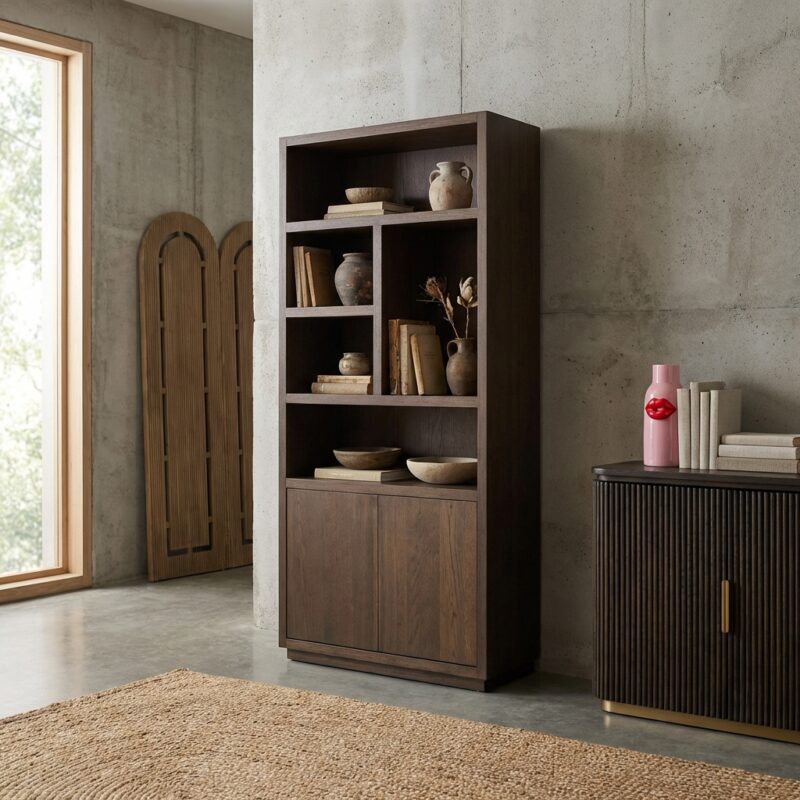 Wandkast Oakura brown, eikenfineer, stijlvol en praktisch meubelstuk