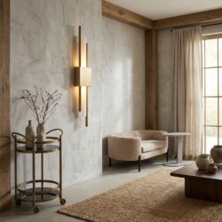 Mylas gouden metalen wandlamp met acryl en LED-verlichting