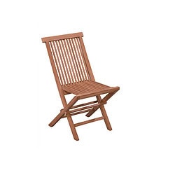 Detail van de ongelakte houtafwerking op de folding tuinstoel van Livingfurn