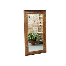 Elegante houten wandspiegel met rustieke uitstraling, perfect voor interieurdecoratie en het vergroten van de ruimte in elke kamer.