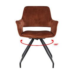 Stoel met draaibare zitting en comfortabele bekleding Capp Rust Velvet