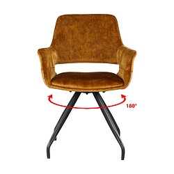 Textuur van de luxe velvet stof van de Capp Oker Velvet eetkamerstoel