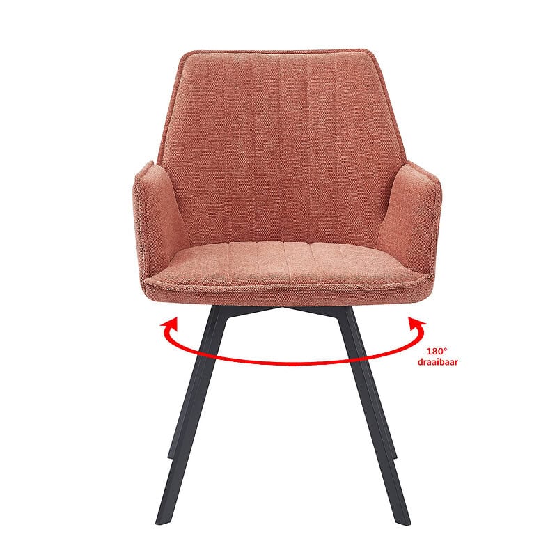 Textuur van de stof van de Louise eetkamerstoel