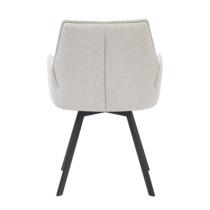 Bekijk de slanke onderstel van de Louise eetkamerstoel, eigentijdse elegantie