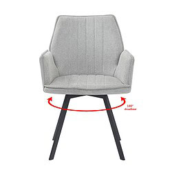 Textuur Louise eetkamerstoel grijs stof gecoat staal