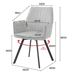 Louise eetkamerstoel grijs stof gecoat staal detail kuip